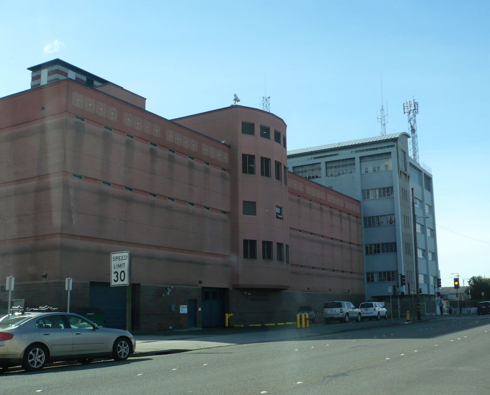 The Humboldt County Courthouse and jail building in Eureka, California